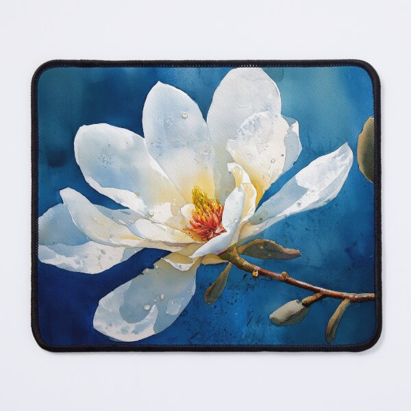 Item preview, Magnolia Blossom Against Blue Background designed and sold by laurashawart.