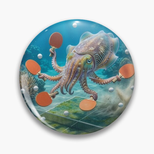 Item preview, Table Tennis Playin' Cuttlefish designed and sold by Tridentulus.