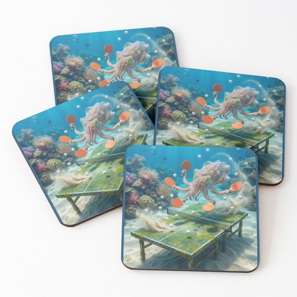 Item preview, Table Tennis Playin' Cuttlefish designed and sold by Tridentulus.