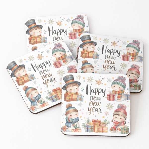 Item preview, New Year party elements, pastel pink and sage green color palette clipart set, digital stickers, clip art, graphic design, cute girl wearing masquerade mask element , "Happy New year" text element. designed and sold by PWDigitalArt.