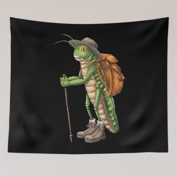 Item preview, Funny Hiking Grasshopper Graphic Camping Lover Hiking designed and sold by LindaRuby1.
