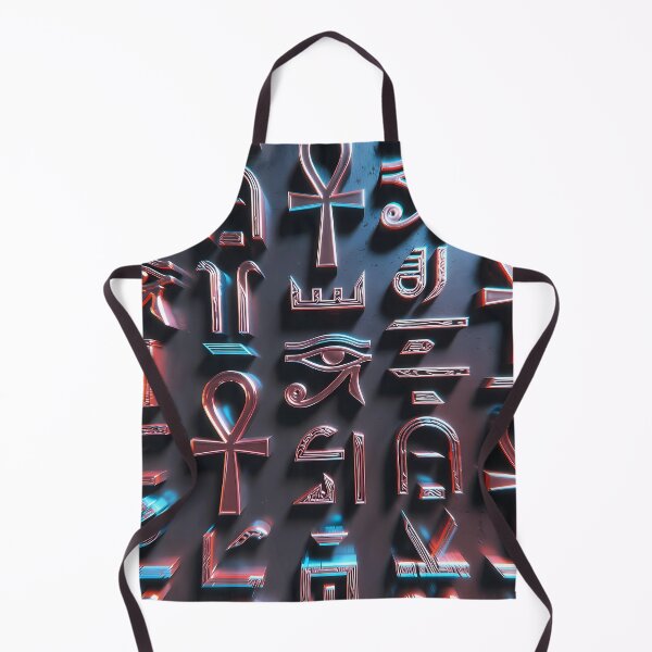 Item preview, Neon Light Symbols, Cyberpunk Egyptian Hieroglyphics, symmetrical textures (image size 8320x12480) designed and sold by Digital-Davinci.