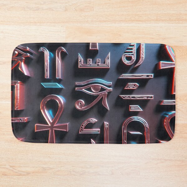 Item preview, Neon Light Symbols, Cyberpunk Egyptian Hieroglyphics, symmetrical textures (image size 8320x12480) designed and sold by Digital-Davinci.