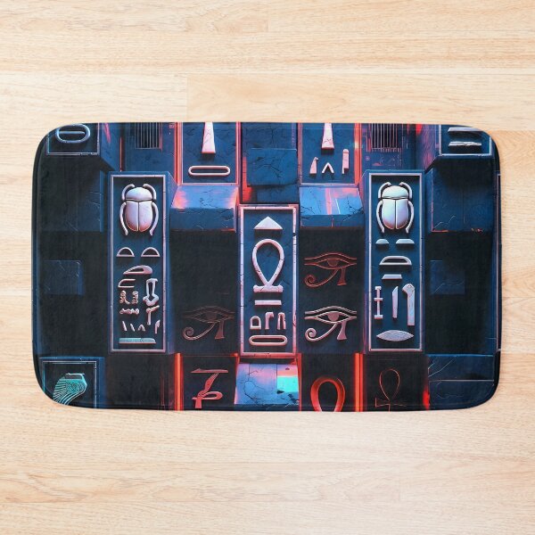 Item preview, Neon Light Symbols, Cyberpunk Egyptian Hieroglyphics, symmetrical textures (image size 8320x12480) designed and sold by Digital-Davinci.