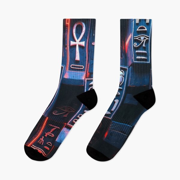 Item preview, Neon Light Symbols, Cyberpunk Egyptian Hieroglyphics, symmetrical textures (image size 8320x12480) designed and sold by Digital-Davinci.