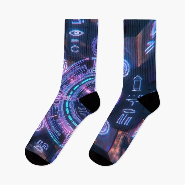Item preview, Neon Light Symbols, Cyberpunk Egyptian Hieroglyphics, symmetrical textures (image size 8320x12480) designed and sold by Digital-Davinci.