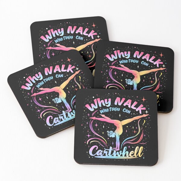 Item preview, Why Walk When You Can Cartwheel | Funny Gymnastics Tumbling Girl Design designed and sold by SoftyDesigns.