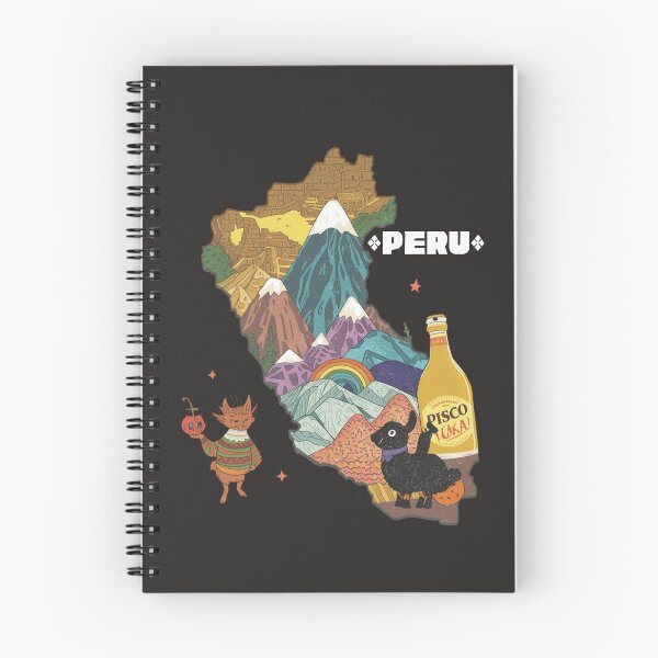 Item preview, Peru Map Art Print – Cute Alpaca Llama, Pisco Sour, Machu Picchu, Rainbow Mountain, Peruvian Culture Illustration designed and sold by TitanRN.