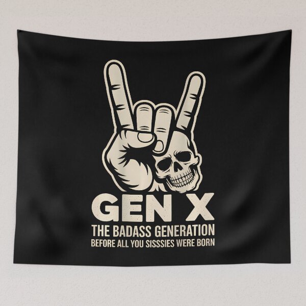 Item preview, X Generation Before All You Sissie Were Born Skull Rock Hand designed and sold by LindaRuby1.