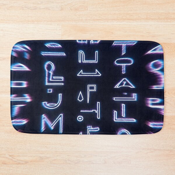 Item preview, Neon Light Symbols, Cyberpunk Egyptian Hieroglyphics, symmetrical textures (image size 8320x12480) designed and sold by Digital-Davinci.