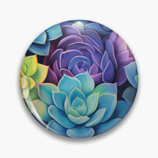 Item preview, Fantasy Succulents In Magical Cool Colors Design Art designed and sold by DEC02.
