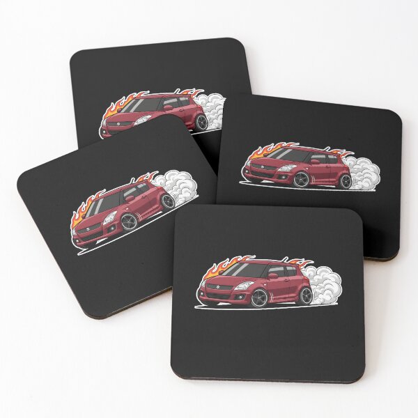 Item preview, Beautiful red suzuki swift car sticker designed and sold by Joyfulimaginery.