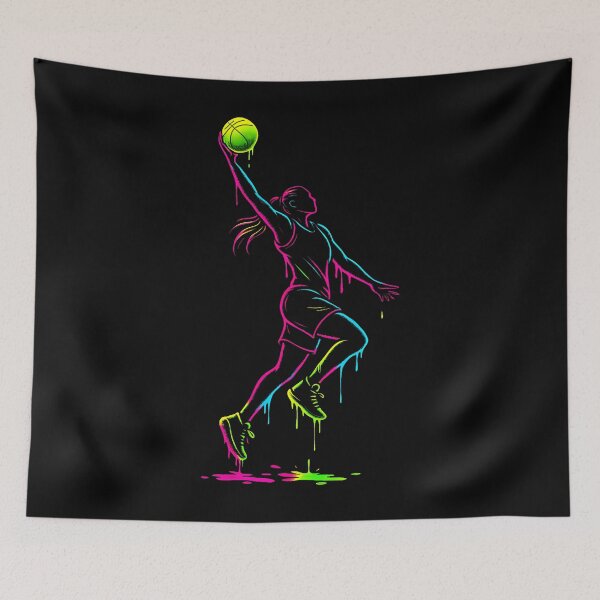 Item preview, Basketball Girl Colorful Outline Athletic Street Art Look designed and sold by DesireeAngela1.