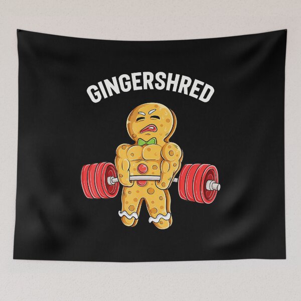 Item preview, Gingershred Funny Gingerbread Man Gym Bodybuilding Christmas designed and sold by LeanneSandra.
