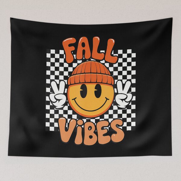 Item preview, Groovy Fall Vibes Smile Face Retro Autumn Vibes Men Women designed and sold by DesireeAngela1.