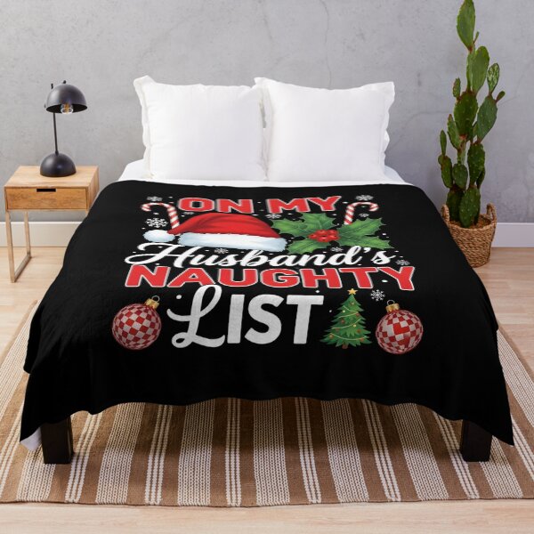 Item preview, On My Husbands Naughty List Christmas designed and sold by BakeryDozen.
