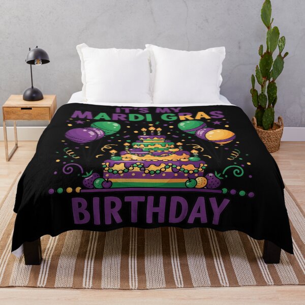 Item preview, Its My Mardi Gras Birthday Mardi Gras Birthday Cake & Balloons designed and sold by BernoNickel.