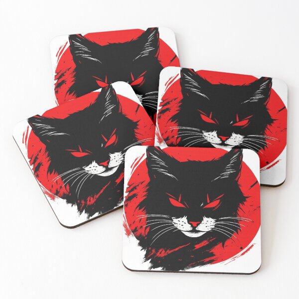 Item preview, Demon Cat Rising – Red Moon Evil Cat Art Design designed and sold by Trendy Art.