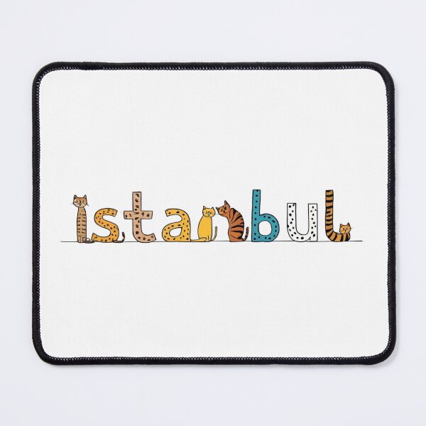Item preview, Istanbul Cat Sticker – Cute Kitty Typography Design designed and sold by asliberry.