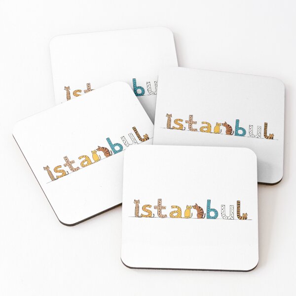 Item preview, Istanbul Cat Sticker – Cute Kitty Typography Design designed and sold by asliberry.
