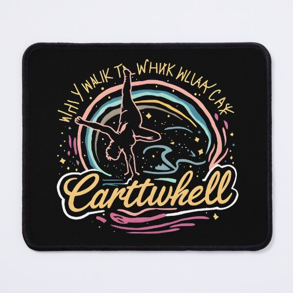 Item preview, Why Walk When You Can Cartwheel | Fun Cartwheel Acrobat Art designed and sold by SoftyDesigns.