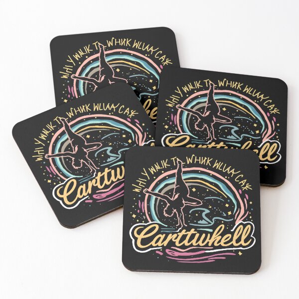 Item preview, Why Walk When You Can Cartwheel | Fun Cartwheel Acrobat Art designed and sold by SoftyDesigns.