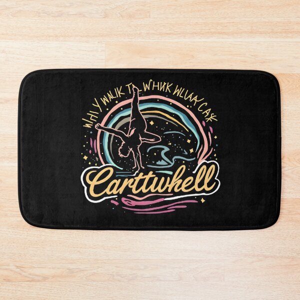 Item preview, Why Walk When You Can Cartwheel | Fun Cartwheel Acrobat Art designed and sold by SoftyDesigns.