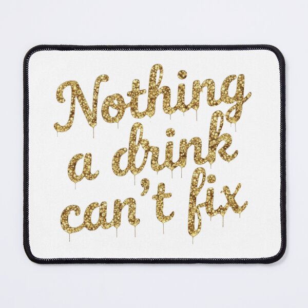 Item preview, Gold glitter graffiti drink quote designed and sold by Aasuti-designs.