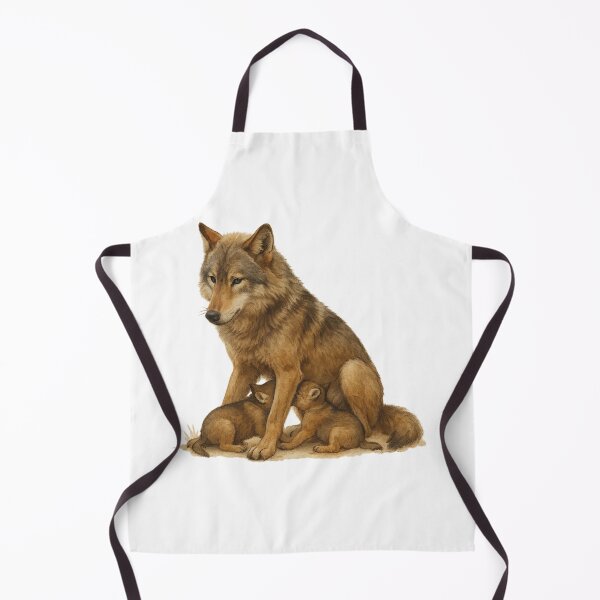 Item preview, Wolf Mother & Pups – Natural Wildlife Moment designed and sold by kimkosovo.