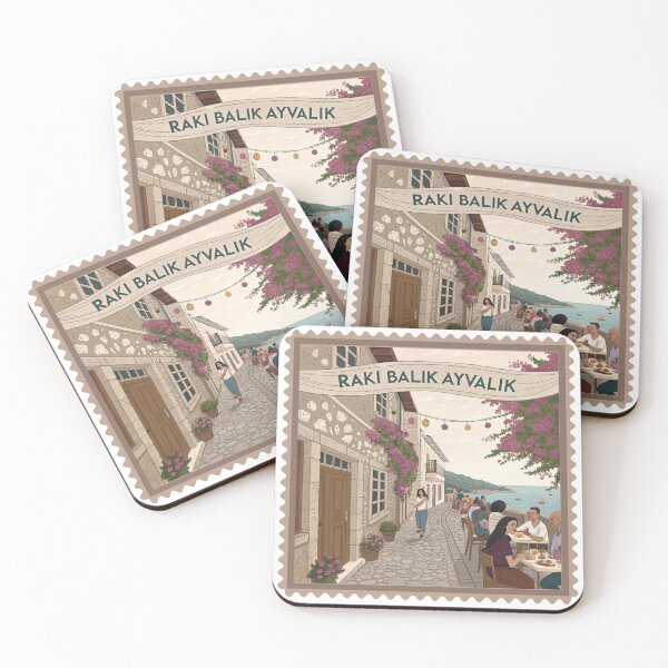 Item preview, Ayvalik Seaside Cafe Scene - Turkish Charm by the Aegean  designed and sold by asliberry.