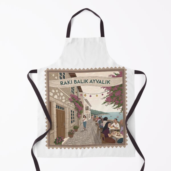 Item preview, Ayvalik Seaside Cafe Scene - Turkish Charm by the Aegean  designed and sold by asliberry.