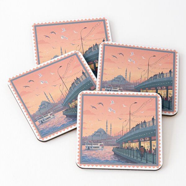 Artikelvorschau, Sonnenuntergang über der Galatabrücke in Istanbul – Blick auf den Bosporus und osmanischer Charme entworfen und verkauft von asliberry.