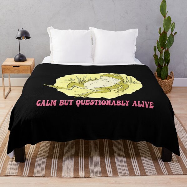 Item preview, Calm But Questionably Alive Funny Frog Design designed and sold by PatriciaKelsey.
