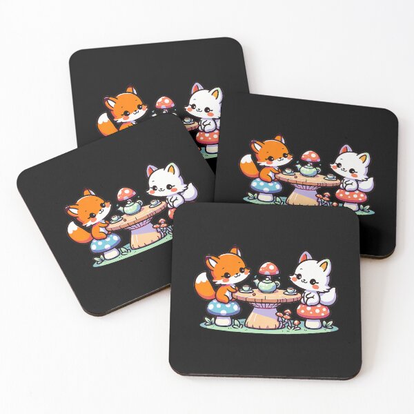 Item preview, Fox Tea Party Mushroom Cottagecore Cute Funny Fox designed and sold by SelmaBonnie.