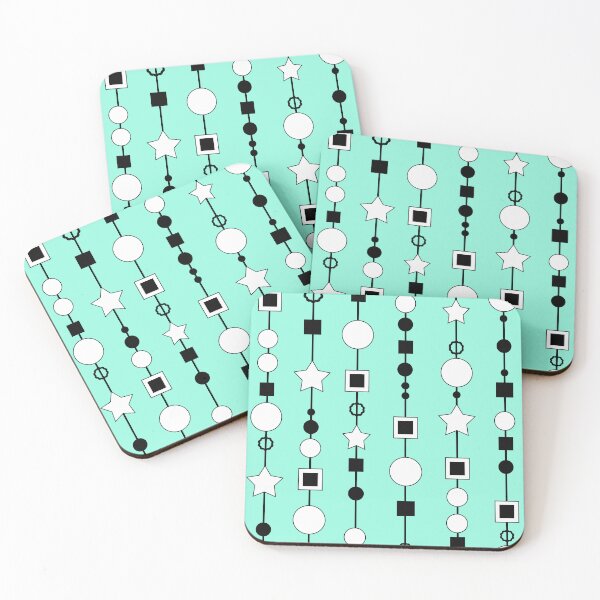 Item preview, Festive pattern with string beads and star decorations   retro designed and sold by fuzzyfox.