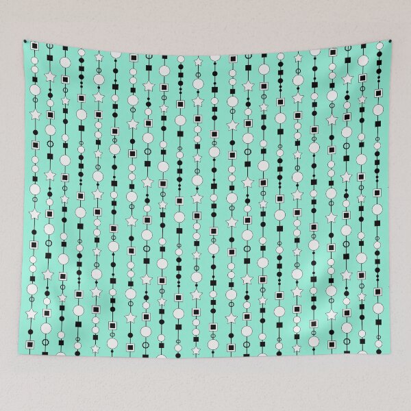 Item preview, Festive pattern with string beads and star decorations   retro designed and sold by fuzzyfox.