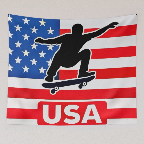 Item preview, USA - Skateboarding Culture designed and sold by Myra365Art.