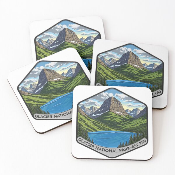 Item preview, Glacier National Park Ridge white Alpine Bend designed and sold by Simsimah26Parks.
