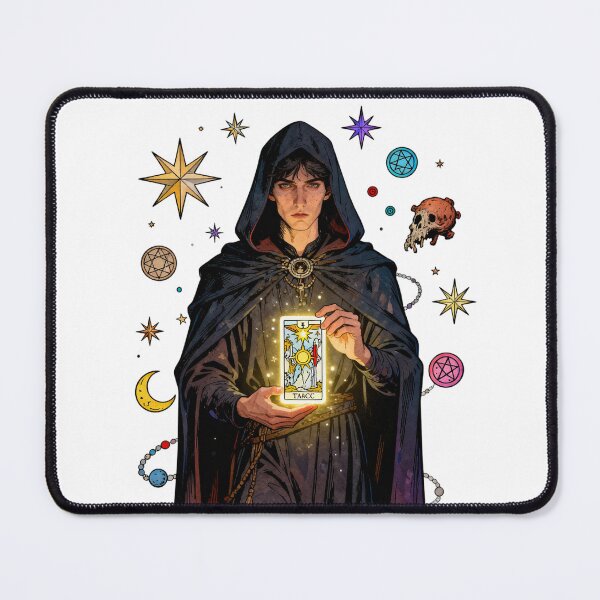 Item preview, Mystic Tarot Card Reader Art | The Sun Major Arcana | Dark Occult Magician Illustration | Goth Witchy Aesthetic designed and sold by Cherrydora.