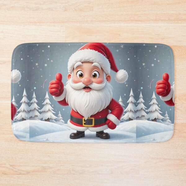 Item preview, Cheerful Cartoon Santa Claus Giving a Thumbs-Up – Festive Winter Christmas Illustration designed and sold by PixelVibe782.