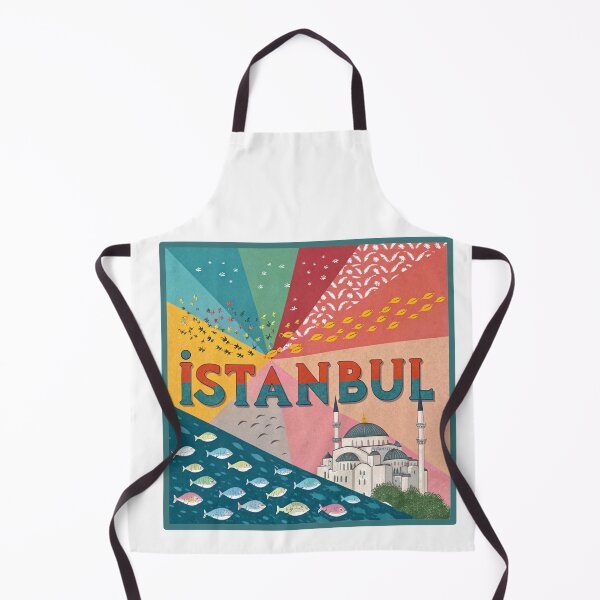 Item preview, Istanbul Travel Poster with Blue Mosque and Fish designed and sold by asliberry.