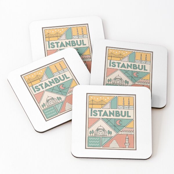 Item preview, Istanbul Travel Poster - Minimalist Cityscape Print   designed and sold by asliberry.