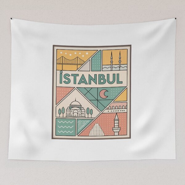 Item preview, Istanbul Travel Poster - Minimalist Cityscape Print   designed and sold by asliberry.