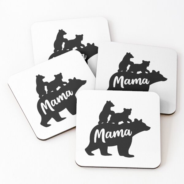 Item preview, Protective Mama Bear Cubs Silhouette Family Gift designed and sold by Nattaporn.
