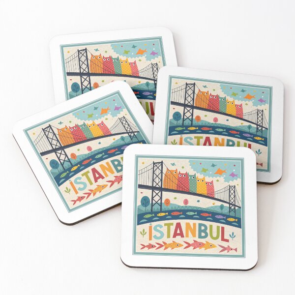 Item preview, Istanbul Bridge Cat Parade Illustration  designed and sold by asliberry.