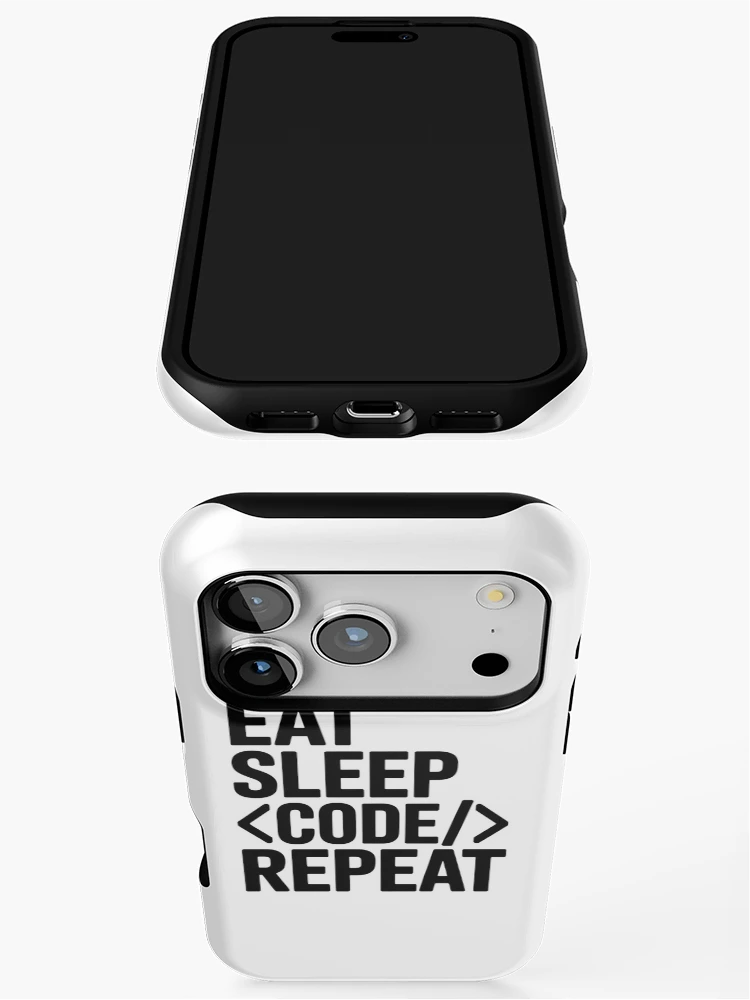 Thumbnail 3 of 4, iPhone Case, Eat Sleep Code Repeat Programming Coding designed and sold by johnertullio.