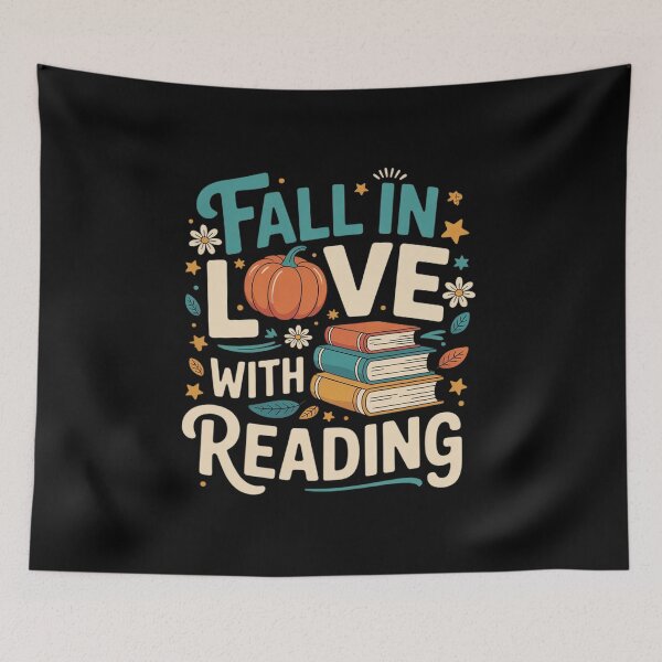Item preview, Fall In Love With Reading Book Autumn Pumpkins And Teachers designed and sold by BubblePancake.