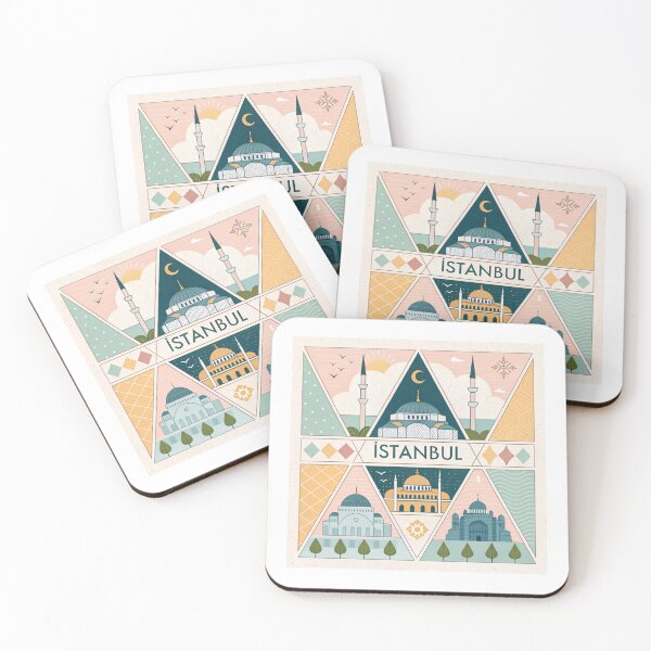 Item preview, Istanbul Mosques and Landmarks Travel Illustration designed and sold by asliberry.
