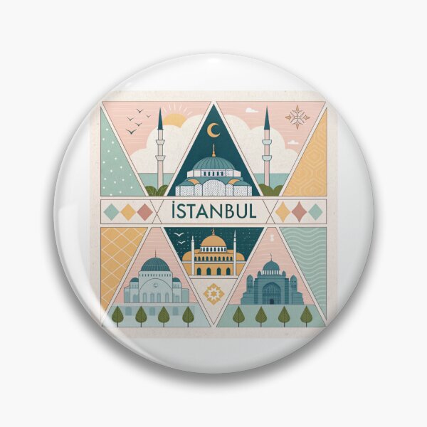 Item preview, Istanbul Mosques and Landmarks Travel Illustration designed and sold by asliberry.