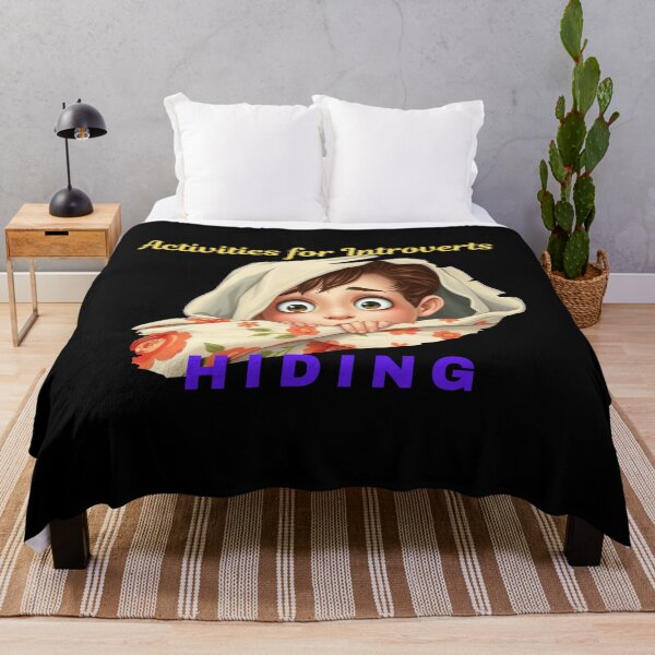 Item preview, Activities for Introverts: Hiding – Funny Social Anxiety & Cozy Blanket Meme designed and sold by NSB-Design.